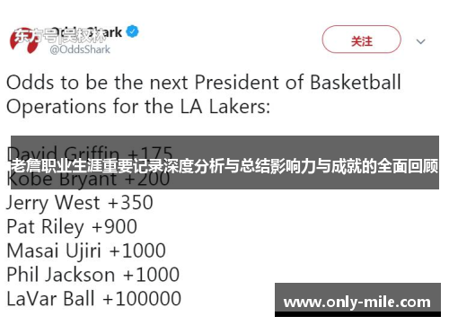 老詹职业生涯重要记录深度分析与总结影响力与成就的全面回顾