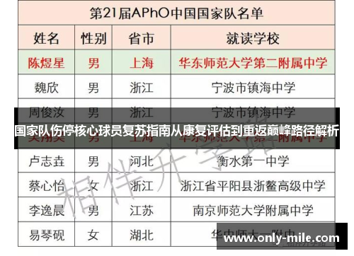 国家队伤停核心球员复苏指南从康复评估到重返巅峰路径解析